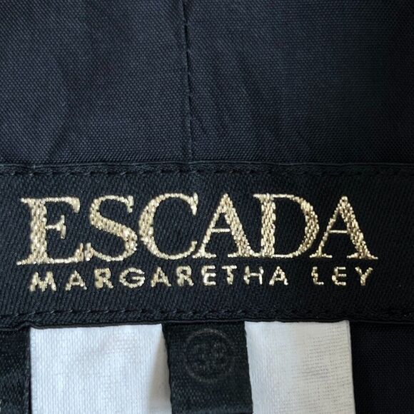 Escada Margaretha Ley Black Classic Tailored Jacket Womens 38 US 8 Wool Mohair - Picture 5 of 16